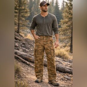 Urban Pipeline Brown Camo Cargo Pants 32x32 Tactical Utility Streetwear Outdoor